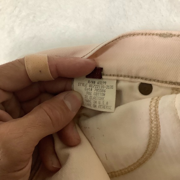 7 For All Mankind 7FAM Jeans Sz 27 Crop Bootcut Pink - Picture 5 of 10